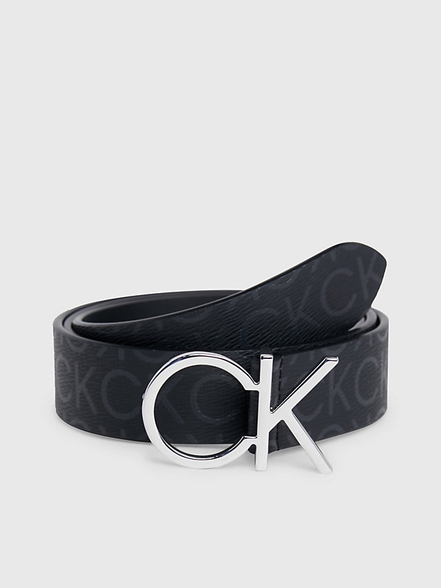 cinturón con logo black de mujeres calvin klein