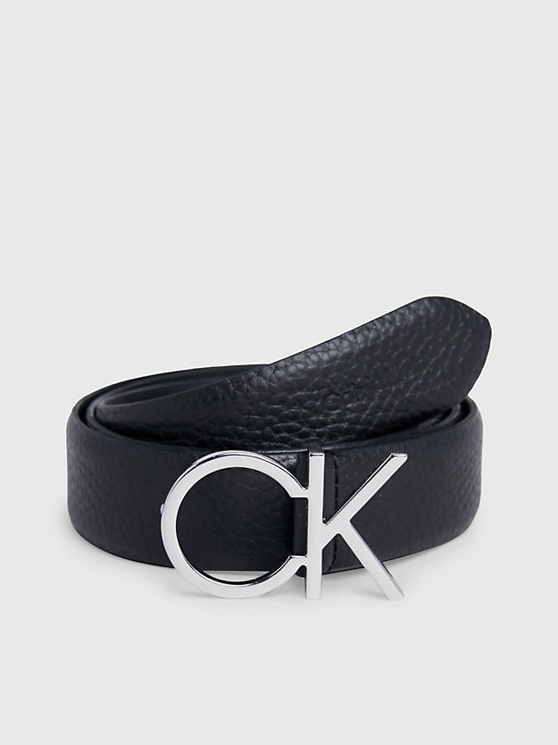 ck black leather belt for women calvin klein