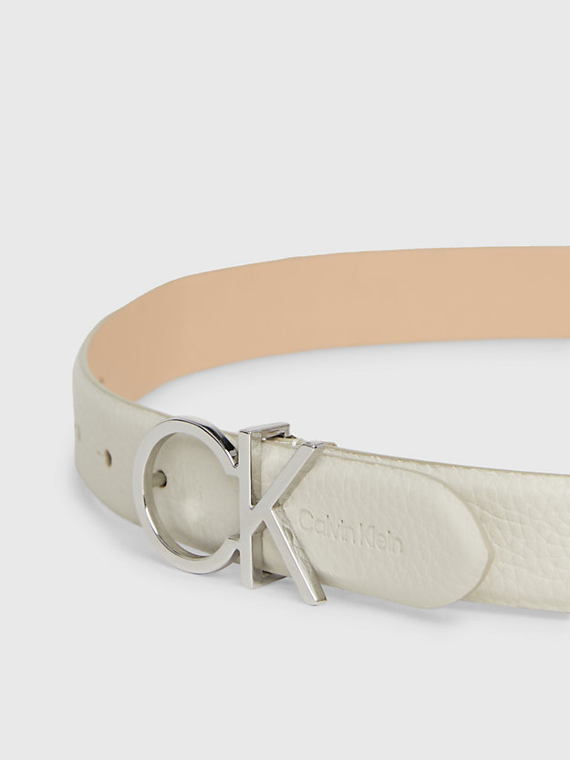 stoney beige leather belt for women calvin klein
