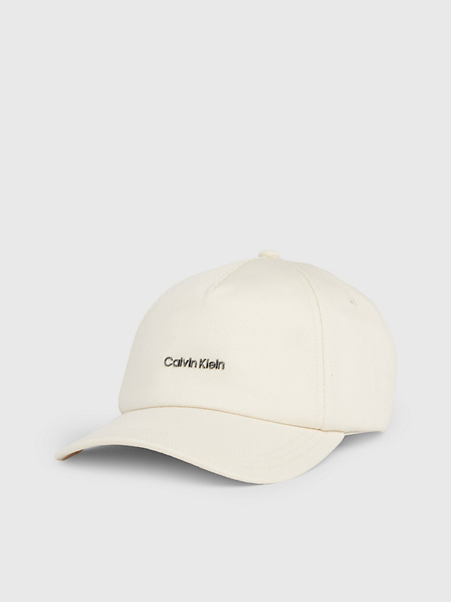 grey płócienna czapka z daszkiem dla kobiety - calvin klein