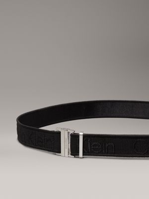 ck black logo jacquard belt for women calvin klein