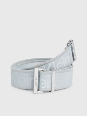 grey logo jacquard belt for women calvin klein