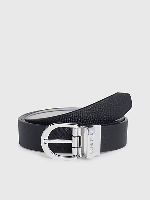 black reversible leather belt for women calvin klein