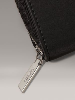 ck black zip around wallet for women calvin klein