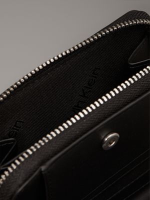 ck black zip around wallet for women calvin klein