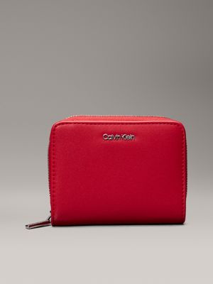 red zip around wallet for women calvin klein