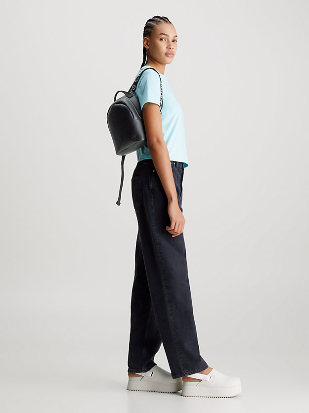 black runder mini-rucksack für damen - calvin klein jeans