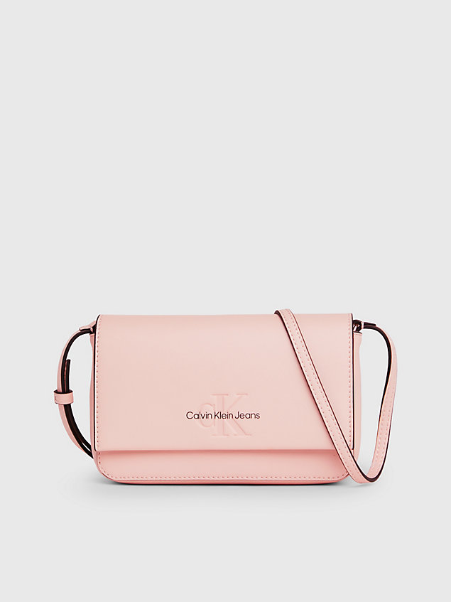 sac bandoulière avec rangement pour portefeuille et téléphone pink pour femmes calvin klein jeans