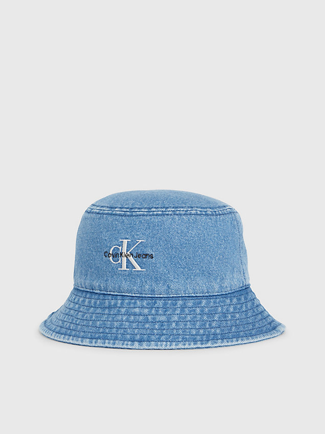 blue denim bucket hat voor dames - calvin klein jeans