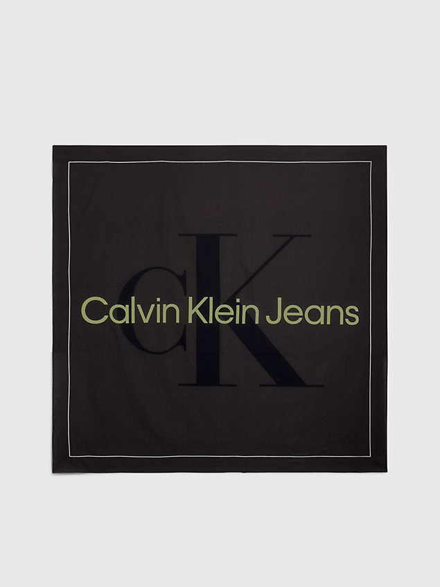 bufanda con logo black de mujeres calvin klein jeans