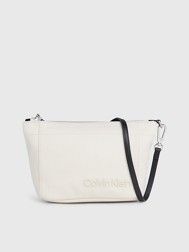 grey canvas convertible pouch for women calvin klein