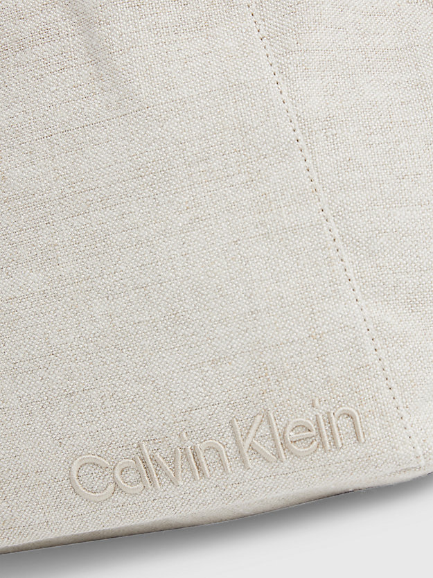 natural linen linen tote bag for women calvin klein