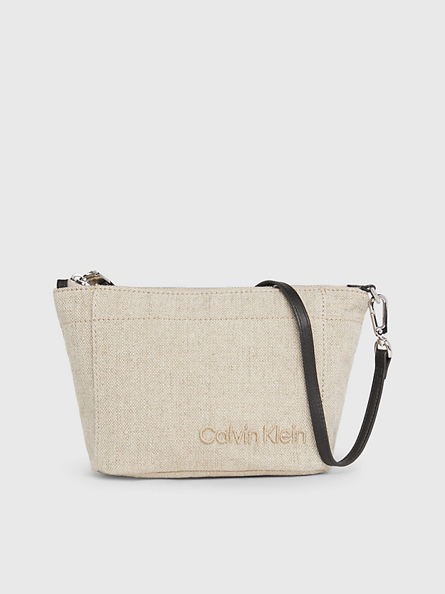 natural linen linen convertible pouch for women calvin klein