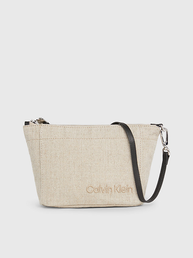grey linen convertible pouch for women calvin klein