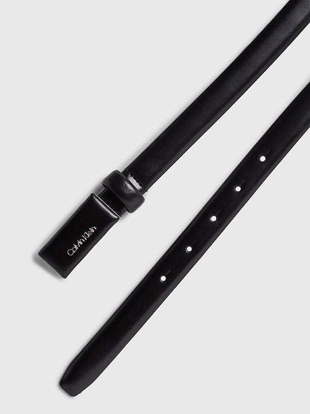 ck black slim leather belt for women calvin klein