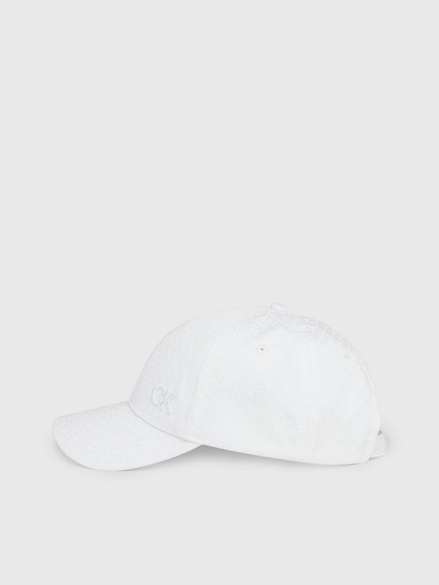 bright white mono logo-kappe aus twill für damen - calvin klein
