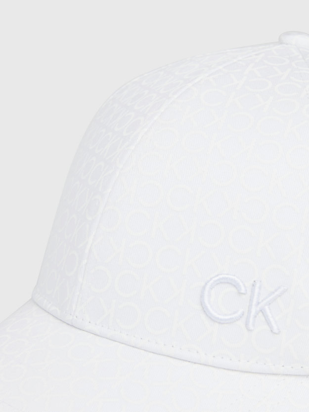 casquette avec logo en sergé bright white mono pour femmes calvin klein
