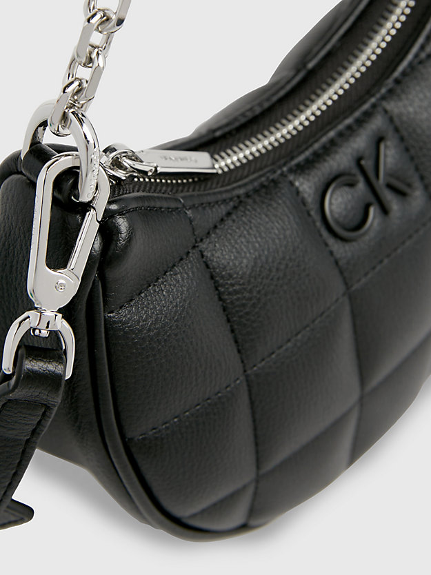 ck black gesteppte mini-handtasche für damen - calvin klein