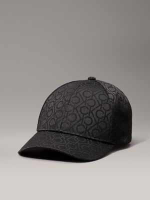 black logo jacquard cap for women calvin klein