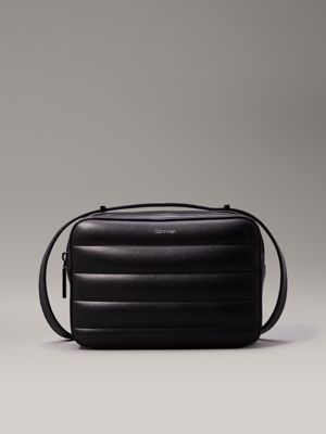 borsa a tracolla trapuntata black da donne calvin klein