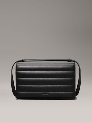 black convertible quilted shoulder bag for women calvin klein