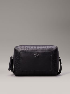 black crocodile crossbody bag for women calvin klein