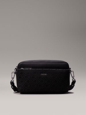 borsa a tracolla con logo black da donne calvin klein