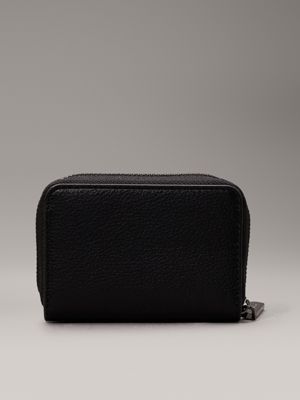 ck black small rfid zip around wallet for women calvin klein