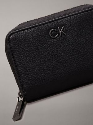 ck black small rfid zip around wallet for women calvin klein