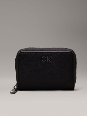 black small rfid zip around wallet for women calvin klein