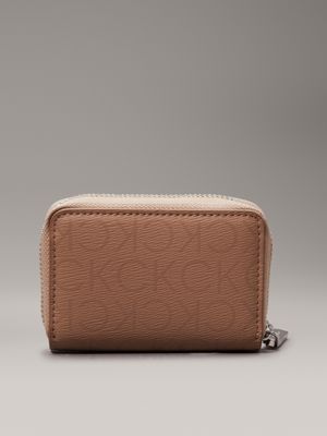 chanterelle epi mono small rfid zip around wallet for women calvin klein