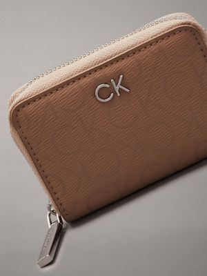 chanterelle epi mono small rfid zip around wallet for women calvin klein