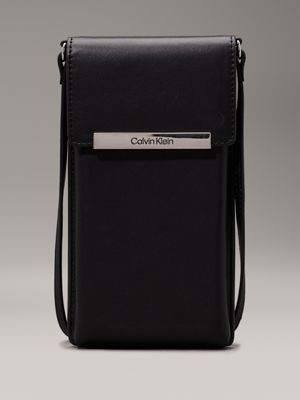 pochette portacellulare black da donne calvin klein