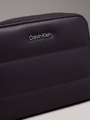 ck black quilted rfid zip around wallet for women calvin klein