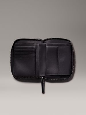 ck black quilted rfid zip around wallet for women calvin klein