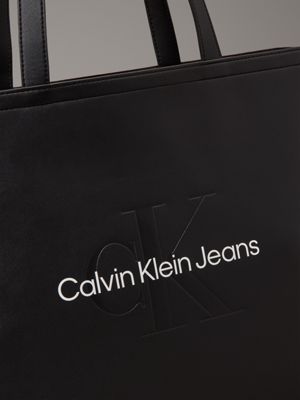 black/neutral large slim tote bag for women calvin klein jeans