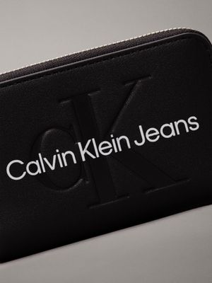 fashion black rfid zip around wallet for women calvin klein jeans