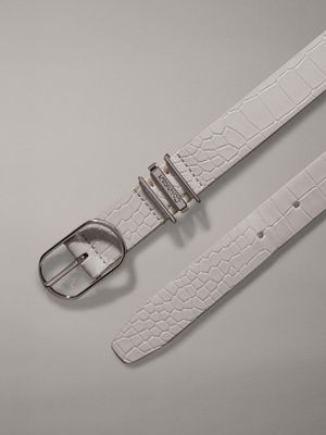 blue krokodil riem voor dames - calvin klein