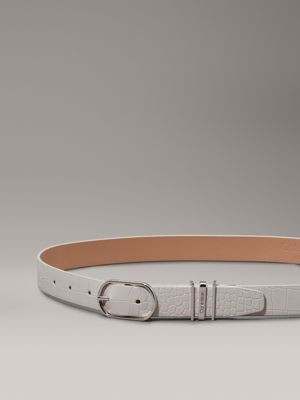 cintura texture coccodrillo pearl grey croco da donne calvin klein