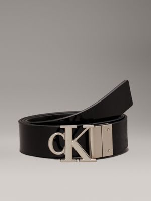 black/black patent reversible logo leather belt for women calvin klein jeans