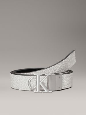 black/gray morn reversible leather belt for women calvin klein jeans