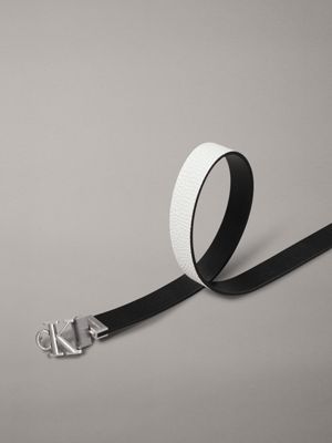 black/gray morn reversible leather belt for women calvin klein jeans