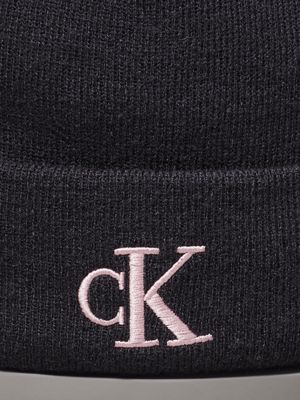 black/dusty rose logo beanie for women calvin klein jeans