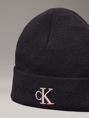 black/dusty rose logo beanie for women calvin klein jeans