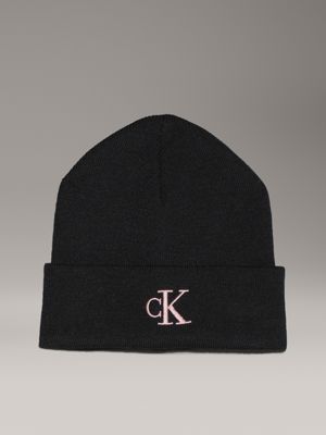 black logo beanie for women calvin klein jeans