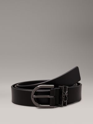 black leather belt for women calvin klein