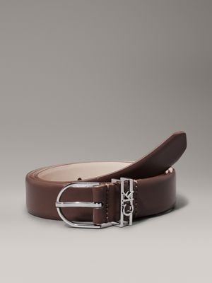 brown leather belt for women calvin klein