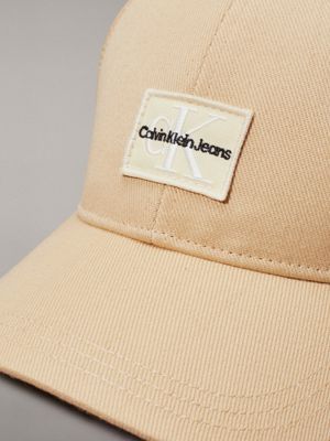 pale khaki twill cap for women calvin klein jeans