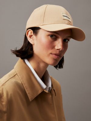 pale khaki twill cap for women calvin klein jeans