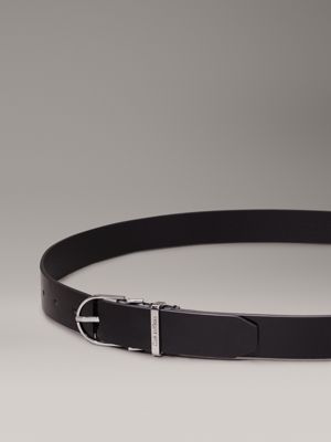 ck black shiny leather belt for women calvin klein